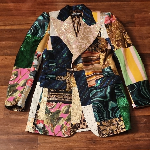 Dolce \u0026 Gabbana Multicolor Patchwork Blazer Blazers \u0026 Suit Jackets